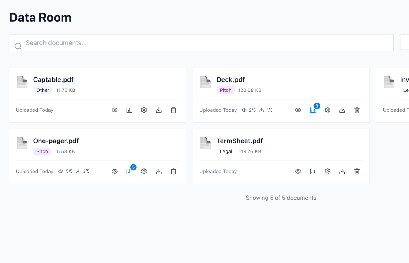 Investor portal & signals